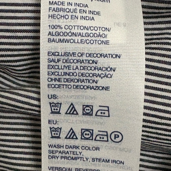 Tommy Hilfiger Women’s Black Pin Striped Long Sleeve Button Front | Size M - Picture 9 of 9